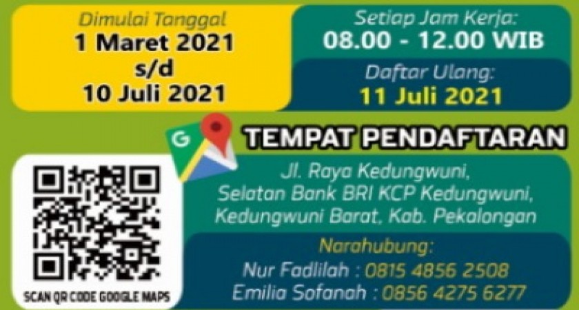 Penerimaan Peserta Didik Baru tahun 2021/2022